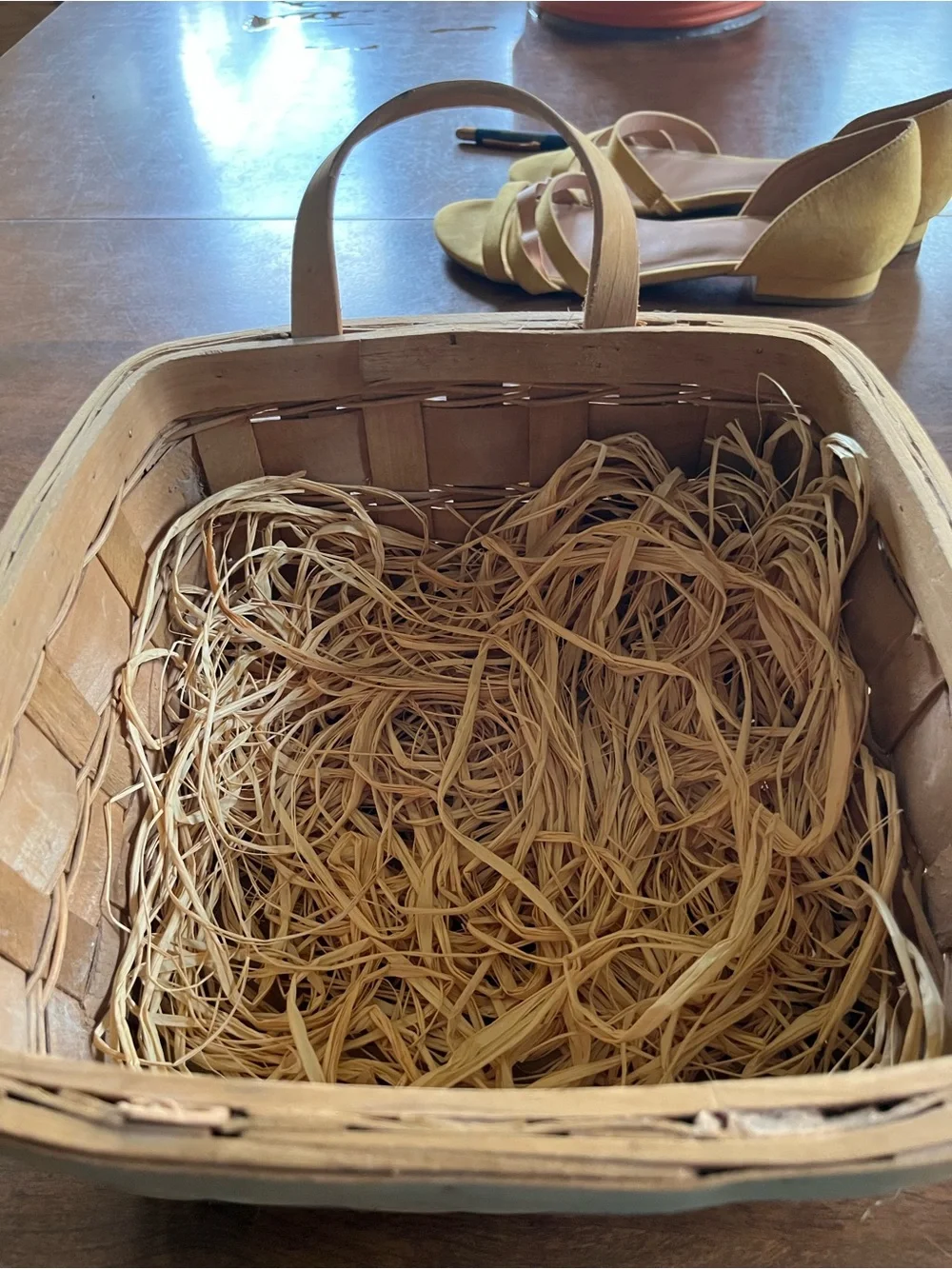 Autumn Pumpkin Woven Accent Basket in Brown
